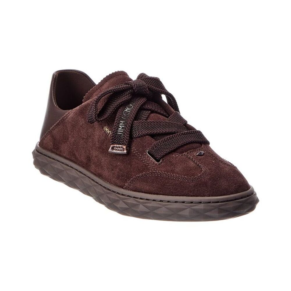 Jimmy Choo Diamond Light Flex/F Suede Sneaker, Brown